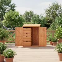 Abri de jardin extérieur en bois durable, facile à assembler, étanche, avec caisses coulissantes, grande capacité, fondation incluse