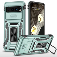 Coque pour Google Pixel 7 8 Pro 8A, nouveau design, coque arrière blindée avec fenêtre, 2 en 1, support métallique anti-choc