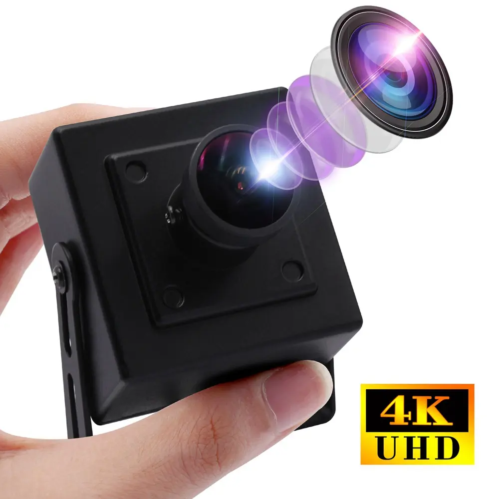 PEL Grand Angle 170 Degrés Fisheye 4K 3840x2160 MJPEG 30fps IMX317 CMOS Mini USB Caméra Web Avec microphone pour Ordinateur De Bureau/Ordinateur portable