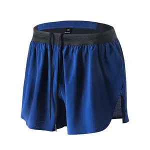 Vendita calda pantaloncini da corsa per la maratona da uomo anti-camminata leggera asciugatura traspirante e ampia pantaloni cropped
