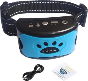 Kerah pelatihan kerah Anti Gonggong anjing, perangkat kontrol gonggongan anjing tanpa guncangan dapat diisi ulang tahan air 7 tingkat sensitivitas - Product Image 4