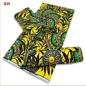 Fast shipping wax prints 100% cotton holland Ghana fabrics 6 yards softer style African Wax