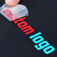 Logo en caoutchouc DTF de haute qualité prêt à être pressé, logo personnalisé en silicone 3D, vinyle thermocollant pour vêtements