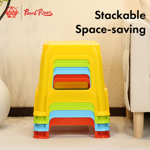 Red Modern <b>Plastic</b> Square Stackable Leisure <b>Chair</b> with Hard PP Material for Bedroom Outdoor Home <b>Dining</b> Use - Product Image 4