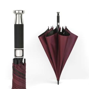 Modern Semi-automatic Double Canopy <b>Windproof</b> Rainproof Stick Straight Hanging Golf <b>Umbrella</b> for Business Gifts - Product Image 4