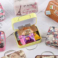 1 pièce : Adorable boîte à bijoux, sac à main de poupée, mini-valise en métal tendance, coffre miniature pour poupées, décoration de maison de poupée