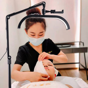 Lampe de bureau LED à <span class=keywords><strong>pince</strong></span> <span class=keywords><strong>en</strong></span> C pour manucure professionnelle, éclairage de table avec bras réglable 20W, intensité variable pour salon de manucure - Product Image 3