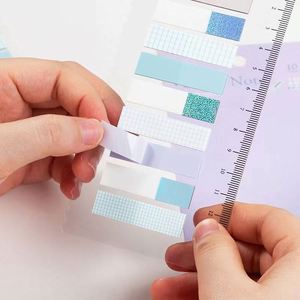Multicolor Index Tabs <b>Sticky</b> <b>Notes</b> Ruler Gradient Glitter Design Adhesive Memo Pads Page Markers Office School Stationery - Product Image 3