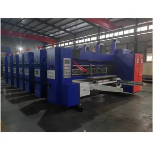 Full Automatic Carton Box Making Machine 4 Colors Flexo Corrugated Automatic Printing Slotting And Die Cutting Machine