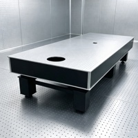 Plateforme optique à amortissement en caoutchouc massif pour exposition holographique POT-G 1500x900mm, roulettes en option