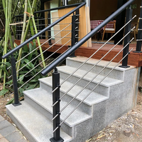 Poteaux de rampe d'escalier en acier inoxydable pour balustrade en verre de centre commercial