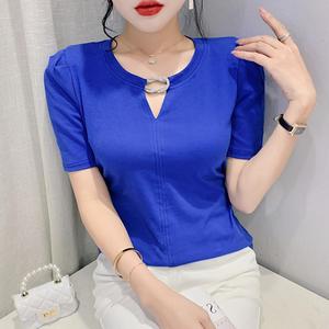 Camiseta de Verano Nueva, Estilo Urbano, Color Sólido, Manga Corta, para - Product Image 1