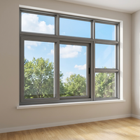 Ventana Corredera de Aluminio AS2047 con Doble Vidrio Templado Aislante, Ventana Corredera de Ahorro Energético para Proyectos Residenciales en Australia