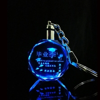Porte-clés personnalisé en cristal transparent avec logo de voiture gravé, emballage de luxe dans une boîte cadeau