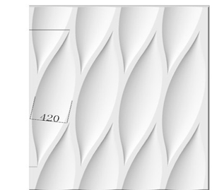 Pannelli Decorativi in MDF / Pannelli Murali 3D Intagliati in MDF, Modanature Curve Ondulate, Pannello Murale 3D - Product Image 6