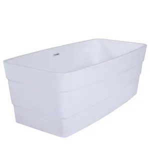Pabrik Klasik klasik penjualan langsung Modern bahan akrilik garis bak mandi struktur putih bak mandi