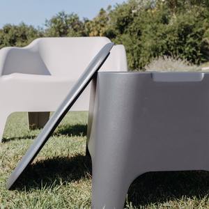 Tavolino da Esterno Petra Antracite in Plastica Resistente con Pratico Cassetto - Product Image 6