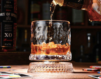 Verre à whisky haut de gamme de luxe léger, avec base en cristal, tasse rotative anti-stress, style célébrité internet, pour la maison, idéal comme cadeau
