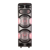 COV Double 12 Pouces Sans Fil Rechargeable DJ Karaoké Portable Chariot Haut-Parleur USB
