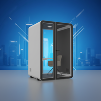 Cabine insonorisée multifonctionnelle moderne et durable UNIBOOTH, cadre en aluminium de précision, installation rapide en module pour bureau à domicile