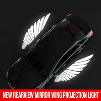 Lumière d'ambiance LED pour voiture, motif ailes d'ange, pour rétroviseur, sol et porte, pour modification