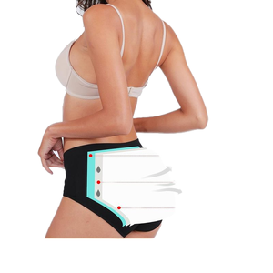 Culotte de bikini en coton Sexy 4 couches culotte de période pour femmes tongs à <span class=keywords><strong>ceinture</strong></span> fine sous-vêtements pour femmes - Product Image 3