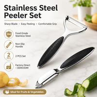 Groothandel Handmatige Multifunctionele Antislip Comfortabele Handgreep Groente- en Fruit Schilmesjes Zesters Roestvrijstalen Gereedschap