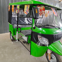 Tricycle Passager à Essence 200CC Haute Capacité Économie de Carburant Pare-brise Double Siège Keke Napep Tok Tok