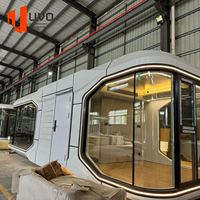Maison préfabriquée de luxe à structure en acier amovible, cabine modulaire en conteneur, maisons préfabriquées pour usage hôtelier
