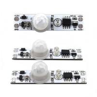 DC5-24V 3A Module d'induction de corps humain infrarouge LED lampe d'armoire Module de commutateur de capteur de corps humain avec détection de lumière