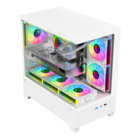 AntarcChill NEW Design Back Plug Motherboard Gaming Pc case MATX case USB3.0 Tempered Glass Computer Cases