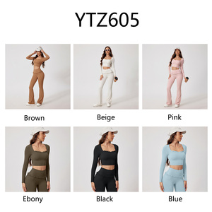 Roregal Hot Sale Sportswear Gym Fitness Yoga Wear Workout Clothes Outfit Four Way Stretch <strong>Activewear</strong> Yoga Set for Women - Product Image 4