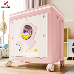 Xe đẩy đựng đồ chơi xếp chồng họa tiết dễ thương của Tổ chức Đồ chơi Trẻ em Tân Hàng, hộp đựng đồ chơi hoạt hình dày dặn, dung tích lớn dành cho trẻ em - Product Image 1