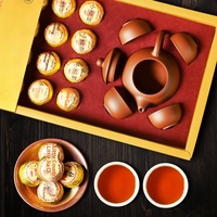Série Artisan Charm, Boîte Jaune, Thé Puer à la Mandarine Verte, Ensemble de Théière, 160g, Vente en Gros