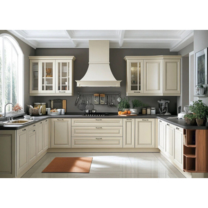 <span class=keywords><strong>Design</strong></span> moderno modulare a forma di U cucina con armadi da cucina grigiuti e Champagne sofisticati armadi da cucina contemporanea - Product Image 1