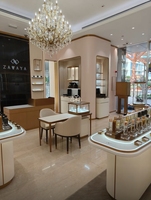 Présentoir de parfum moderne table parfumerie à l'intérieur des accessoires de décoration