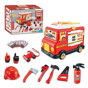 Пожарный инструмент игрушечный набор 22 шт. Электрическая универсальная пожарная машина ролевые игры игрушки пожарный инструмент игрушки