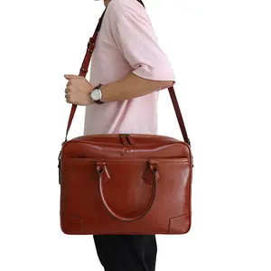 BSCI LVMH-maletín con cierre de cuero para hombre y mujer, maletín de lujo con cierre de cuero reciclable de fábrica ISO