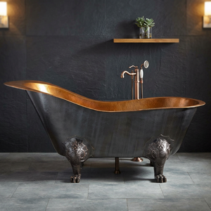 Double Slipper Free Standing Cheap Copper Luxury Bath Tub Double Slipper Free Standing Cheap Copper Luxury Bath Tub - I H C - Product Image 2