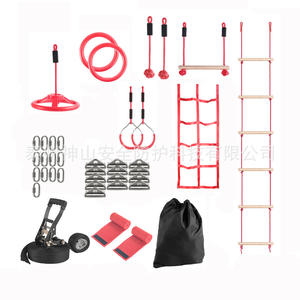 Kit Ninja Warrior para niños, equipo de entrenamiento de agilidad al aire libre, plástico, carga de 200 kg, duradero, juego completo para integración sensorial - Product Image 3