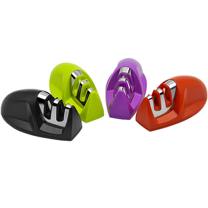 2-Stage Knife Sharpener with Diamond Ceramic <strong>Whetstone</strong> Household Grindstone with Anti-Slip Base for Sharpening Knives - Product Image 2
