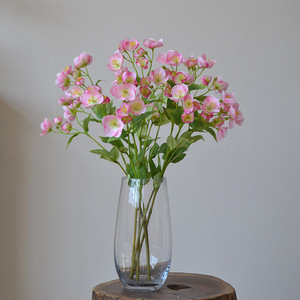 Nueva Llegada IJ048, Arreglo Floral Artificial de 15 Cabezas de Rosas Verdes de Seda Suave, Realistas y Hechas a Mano, Decoración Navideña para Mesa del Hogar - Product Image 3