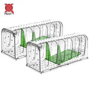 2021 pièges à rongeurs transparents réutilisables qui fonctionnent sans tuer en direct attraper des rats pièges à souris Cage authenzo piège à souris sans cruauté en plastique