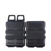 FMA Fastmag ABS, Caja de Almacenamiento Táctica Resistente para Cargadores de 5.56 M4, Clip Doble para Chaleco Molle, Liberación Rápida, Expandible y Almacenable