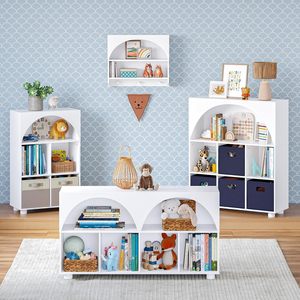 Estantería Curva para Niños con Cubos de Almacenamiento - Estante Arqueado para Juguetes, Ideal para Libros y Salas de Juegos - Product Image 1