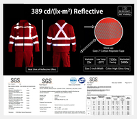 Veste de sécurité réfléchissante JIADE EN ISO 20471 Classe 2, veste rouge fluorescente pour homme, résistante, pour travaux de construction et travaux routiers de nuit