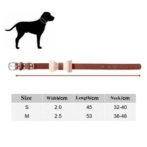 <span class=keywords><strong>Collar</strong></span> de Lujo para Mascotas, Suave y Duradero, Hecho a Mano, Desmontable, con Lazo Bonito, de Cuero Vacuno - Product Image 5