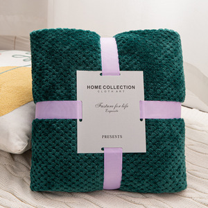 Couverture d'hiver personnalisée Hesen pour lit double, blanche, en polaire chaude, textile de chambre à coucher, couverture en polaire corail - Product Image 5