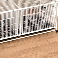 Cage d'élevage pour pigeons en fer, volière multi-niveaux, grande porte, enclos en fil métallique, plateau, cadre de nidification, roulettes, pour petits oiseaux, toutes saisons