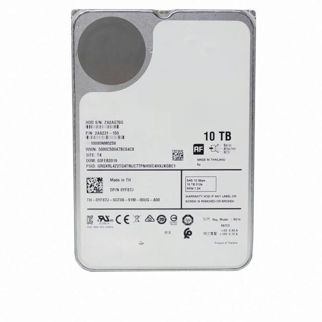 Top Selling Compellent 10TB HDD SAS 7.2k 3.5" 12G Hard Drive XGYWN